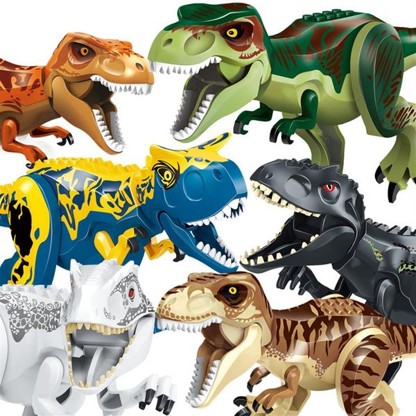 

large dinosaur building block toy tyrannosaurus rex carnotaurus jurassic world park puzzle dit assembly bricks educational learnin203v