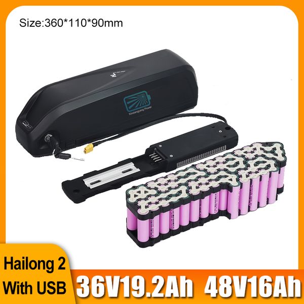 

electric ebike battery hailong a grade 18650 cells pack 48v 16ah 17.5ah 36v 19.2ah 21ah powerful bicycle lithium battery