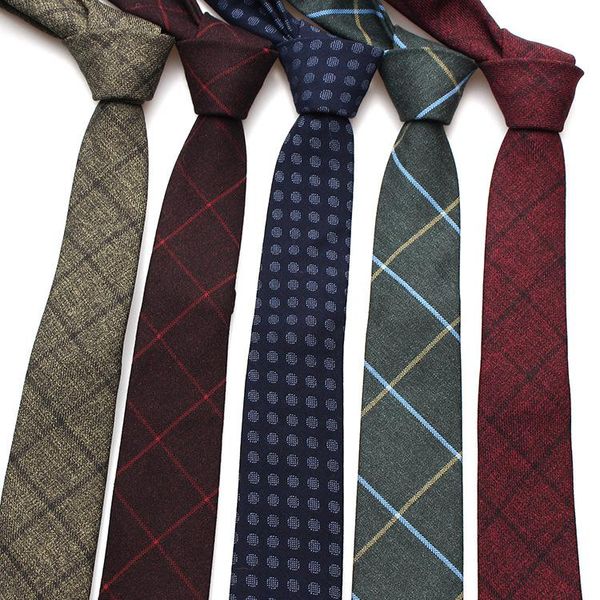 Papillon Sitonjwly 6 cm finta lana per uomo business casual cravatte scozzesi festa di nozze cravatta da smoking Corbatas accessorio fiocco