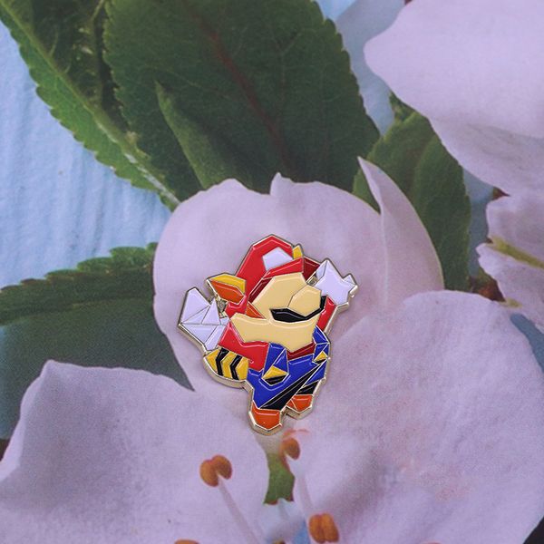

flying raccoon brooch game fans cute anime movies games hard enamel pins collect metal cartoon brooch backpack hat bag collar lapel badges, Blue