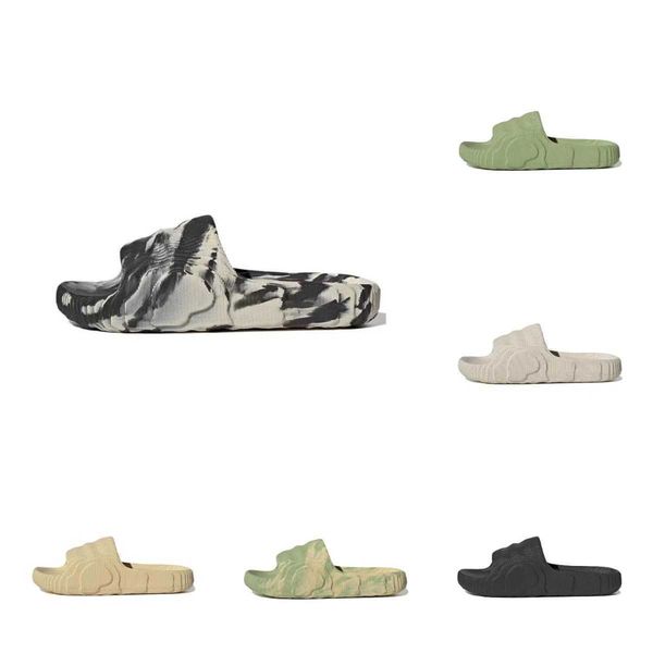 

adilette 2022 sliders slippers slides designer sandals mens womens black grey desert sand magic lime luxury shoes pantoufle flip flops