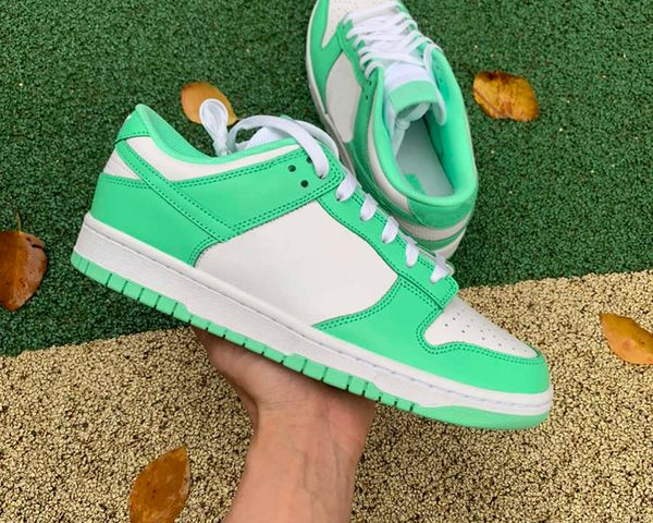 

brand shoes dnk low skateboard white green glow sports outdoor sneakers send