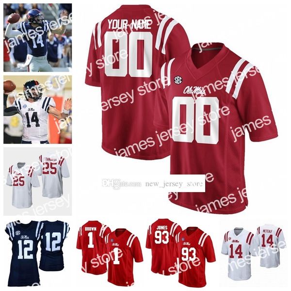 

2022 ncaa custom ole miss college rebels football jerseys stitched eli manning jersey donte moncrief mike wallace evan engram achie manning, Black