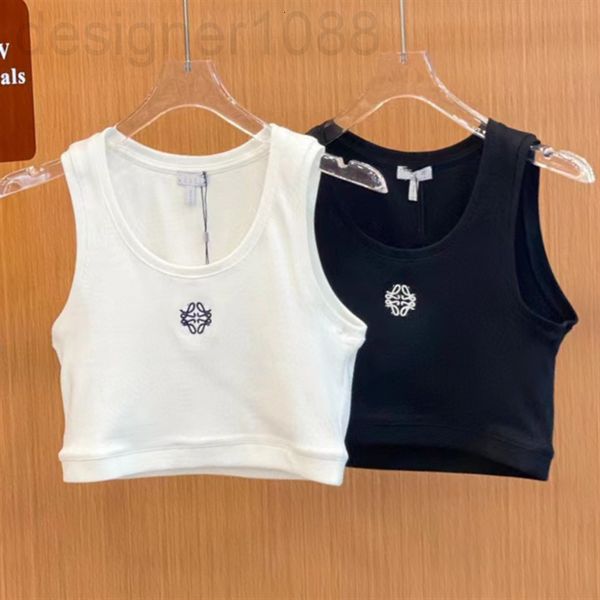 

women's hoodies & sweatshirts designer 2022 spring and summer new  luojia sports embroidery knitted small suspender vest women's, Black