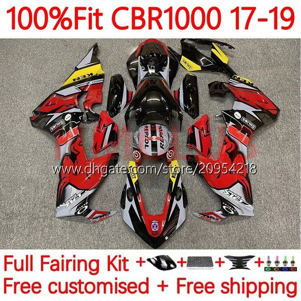 OEM CORPO + TANQUE PARA HONDA CBR 1000 CBR1000 RR CC 1000CC 17-19 Bodywork 13NO.77 CBR1000CC CBR1000RR 17 18 19 CBR 1000RR 2017 2018 2019 Injecção Mold Fairing Red Yellow