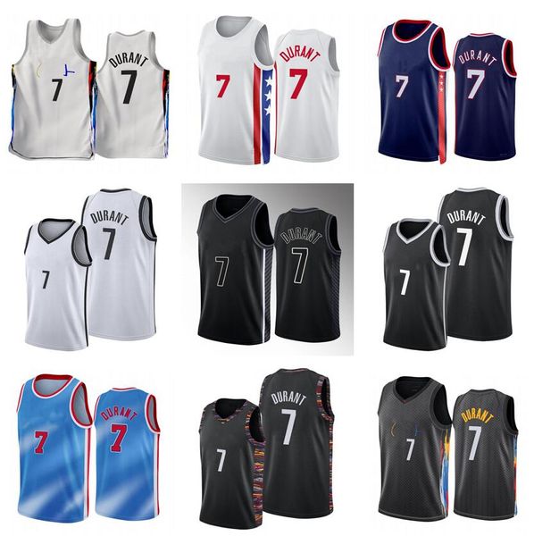 Camiseta de baloncesto Kevin Durant 2022-23, nueva temporada blanca, camisetas juveniles de ciudad para hombre, en stock