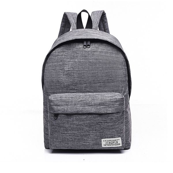 Saf renk tuval okul çantaları orta okul öğrenci schoolbag gelgit basit ve zarif sırt çantası moda seyahat çantası
