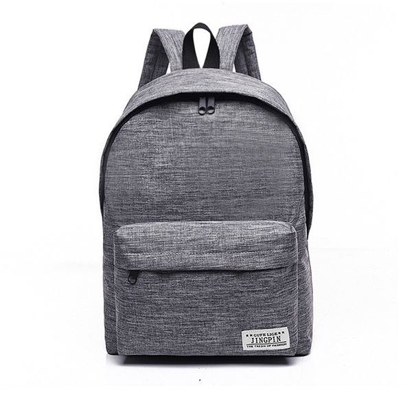 

pure color canvas school bags middle school student schoolbag tide simple and elegant backpack fashion travel bag