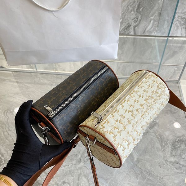 

women tote handbags purse cylinder package shoulder bags zipper