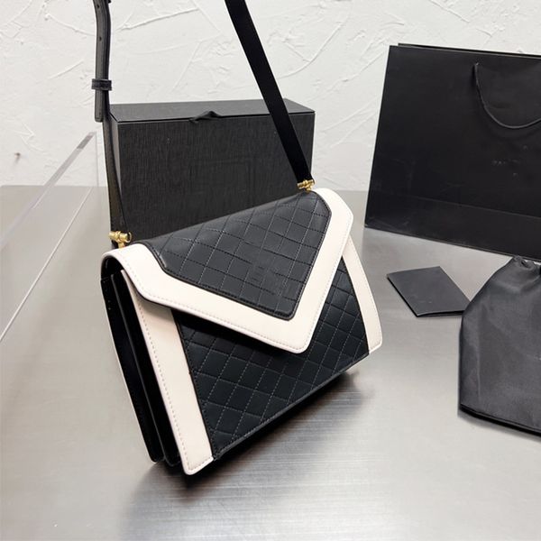 

geometric thread envelope bag lattices messenger bags crossbody flap pouch female leather square preppy style clutch