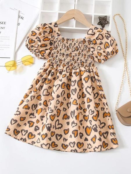 

toddler girls allover heart print shirred dress she, Red;yellow