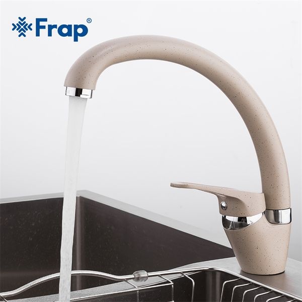 Frap Brass a 5 colori Cucina cucina Mixer Cold e hot Holve Single Growivel Growivel Cucina Lavello Acqua Rigotti F4113 T200423