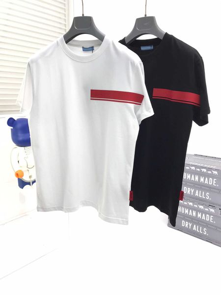 

men's t-shirts round neck embroidered and printed polar style summer wear with street pure cotton 3w2q, White;black