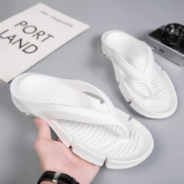 

flip flops slippers op19 spring/summer new large size white black red rubber insole non-slip soft bottom beach leisure light and male and fe