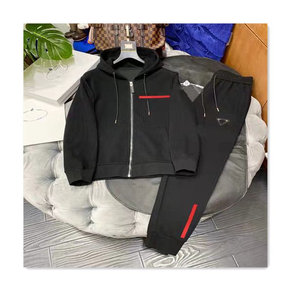

comfortable mens tracksuits cardigan hooded sweater men slim fit versatile casual two piece set of alphabet printed pocket hoodie drawstring, Gray