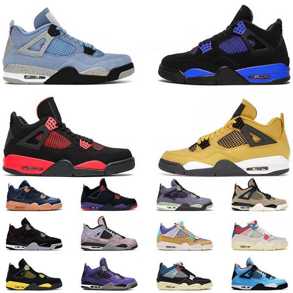 

original mens basketball shoes 4 4s iv boots jumpman university blue military black canvas infrared military taupe haze starfish men women s