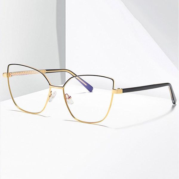 Mode Sonnenbrillen Rahmen Gläser Für Weibliche Vollrand Metall Und CP Rahmen Brillen Ankunft Computer Optische Brillen