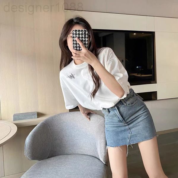 

women's t-shirt designer we11done cotton short sleeve w letter bottomed t-shirt and wo weldone summer couple fog loose fashion hb4i, White