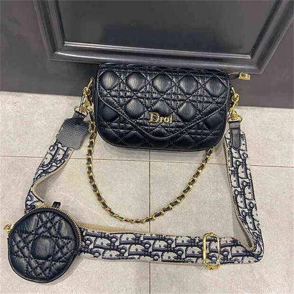 

purses outlet 55% off popular rhombus wide strap single shoulder diagonal straddle autumn 2022 armpit bag change wallet