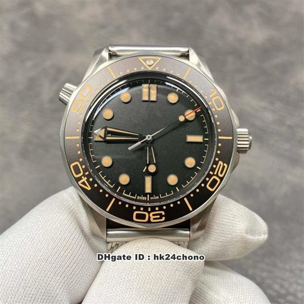 

2020 vsf v2 diver 300m james bond 007 no time to die cal 8806 automatic mens watch 210 90 42 20 01 001 black dial steel strap gent260t, Slivery;brown