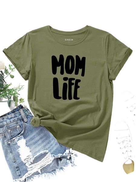 

letter graphic round neck tee n1b5#, White