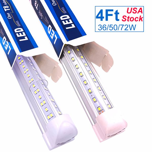 4FT LED luzes de tubo linkable, 36w 50w 72w 6500k 48 