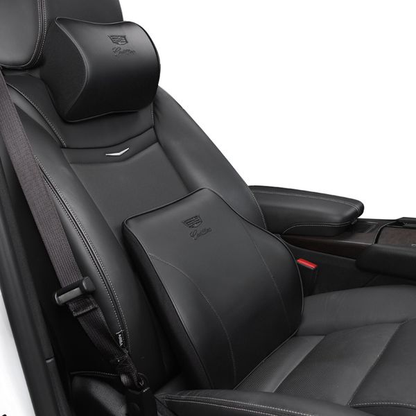 Travesseiro de pescoço de carro de luxo fashion para cadillac xt4 ct4 escalade apoio de pescoço travesseiro de cintura proteger coluna cervical apoio de cabeça