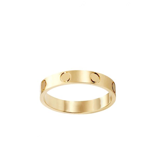 Anéis de diamante de luxo fashion designer de joias banhado a ouro rosa 4mm fino aço inoxidável 3 diamantes masculino anel de amor de noivado de prata para mulheres casais design de parafuso