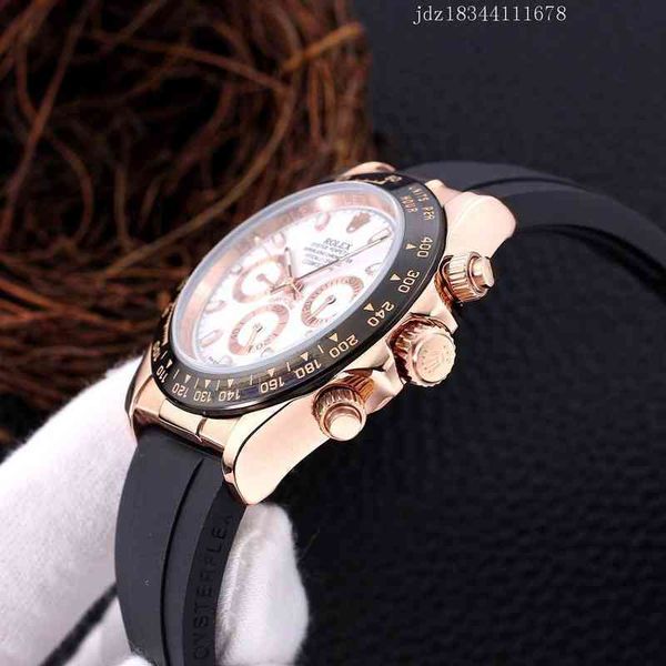 

mens watches luxury wristwatches r*oll dayton series multi-function watch r olexs watch, Slivery;brown