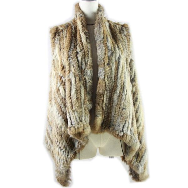 Gilet da donna in pelliccia sintetica vera naturale Giacca da donna in vera pelle Cappotto da ragazza Cappotto da donna