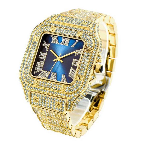 

roman scale missfox trendy hip hop square dial mens watches classic timeless charm watch full diamond accurate quartz movement life, Slivery;brown