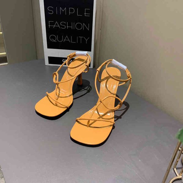 

sandals summer one line buckle high-heeled shoes cross strap clip foot open toe round head sandals for women, Black