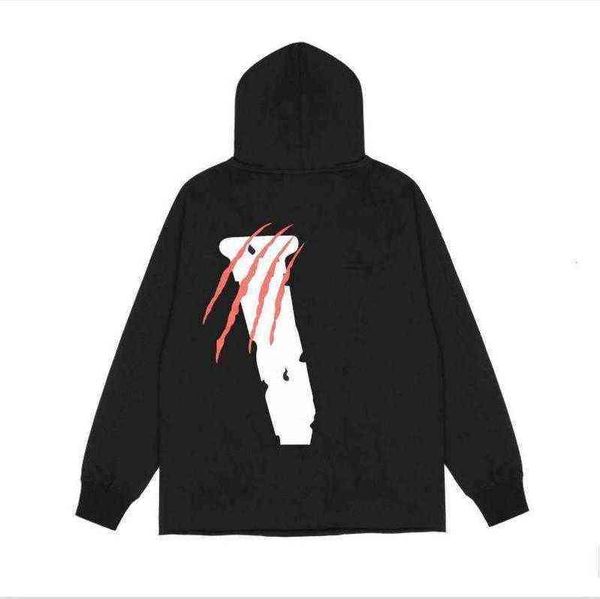 

fashion mens big v brand vlones sweatshirts hip hop stylist hoodies off long sleeve hoodie men women sweatshirt ow of pa whiteqd0n, Black