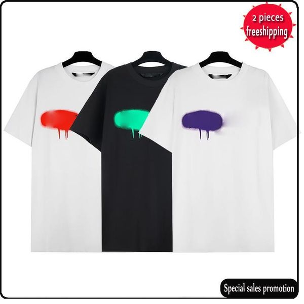 

r of luxury t-shirt brand palms angels angel t shirt pa clothing spray letter short sleeve spring summer tide men and 888, White;black