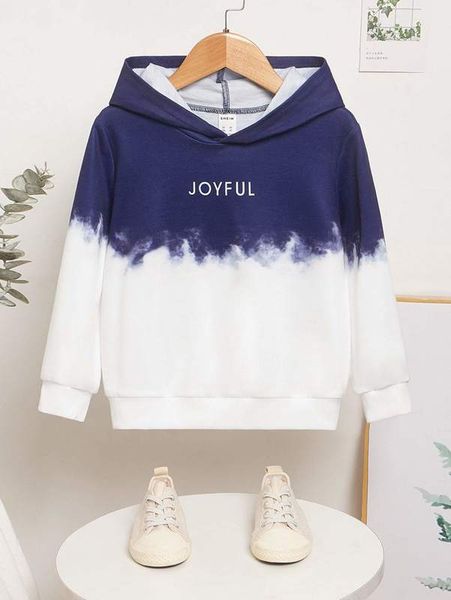 

toddler boys letter graphic tie dye hoodie she, Black