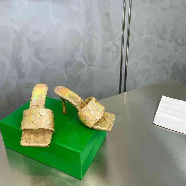 

modern slippers slippers for mature women woven open end high heels outdoor shoes summer series, Black