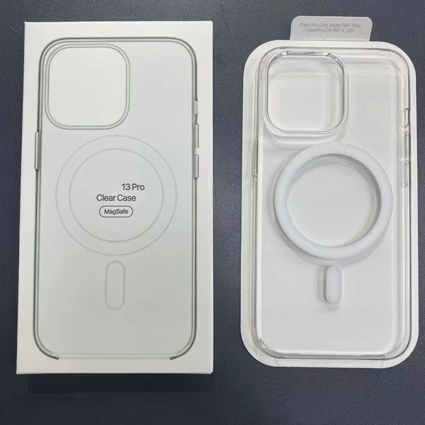 

magsoge transparent clear acrylic magnetic shockproof phone cases for iphone 13 12 mini 11 pro max xr xs x 8 7 plus with retail package comp