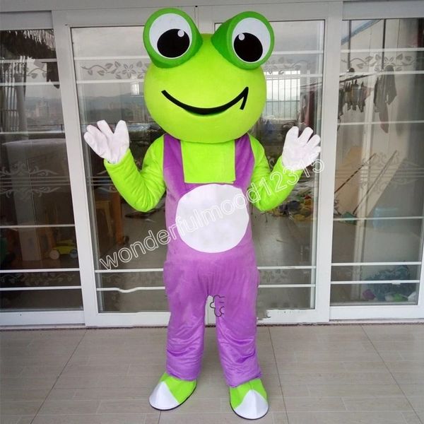 Weihnachten Schöne Frosch Maskottchen Kostüme Hochwertige Cartoon Charakter Outfit Anzug Halloween Outdoor Thema Party Erwachsene Unisex Kleid