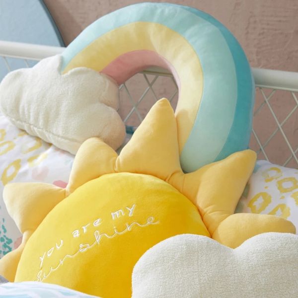 Baby Regenbogen Plüsch Spielzeug Fantastische Sky Serie Kissen Gefüllte Sonne Wolke Soft Shell Kissen Mädchen Schlafen Kissen Zimmer Sofa Deco LA470