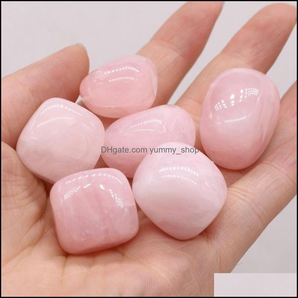 Pedras de pedras soltas jóias Chakra naturais Irregar rosa quartzo tigres ocular pó de pó de cristal de cristal de ioga branca meditação em dh86w