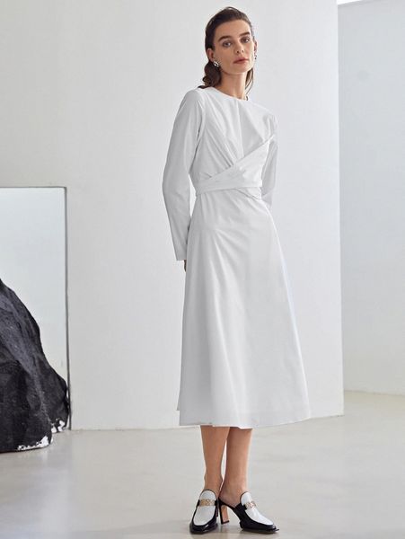 

motf premium modal wrap tie back dress k5ss#, Black;gray