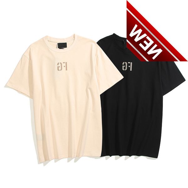 

feather of god season new flocking fg loose short sleeve t-shirt, White;black