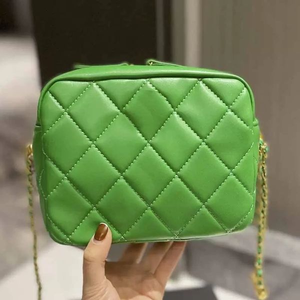 

22sss womens luxury mini bags solid color genuine leather crossbody designer bags handbags gold-tone metal adjuster chains diamond quilted s