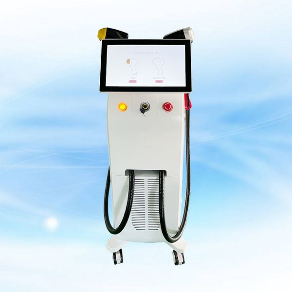 

new 2 handle diode laser hair removal machine with beautiful factory whole sales price spa clinic use, Black