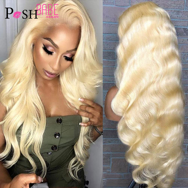 

accessories 13x4 long blonde wig 180 250 density body wave 613 blonde lace front wig brazilian remy lace frontal wigs for women human, Silver