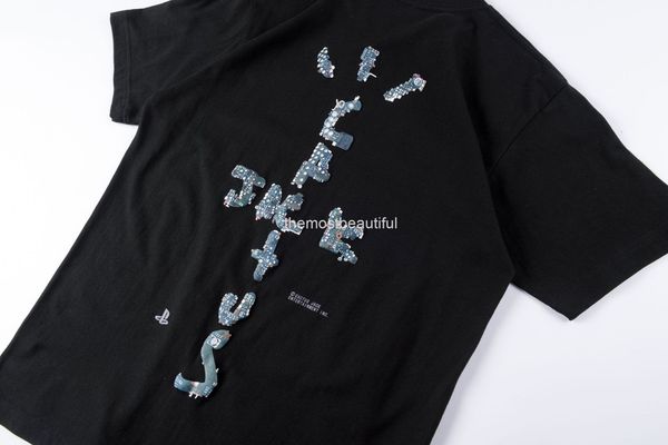 

men's t-shirts 21ss hip hop peripheral tee short sleeve t-shirt for men and women, White;black