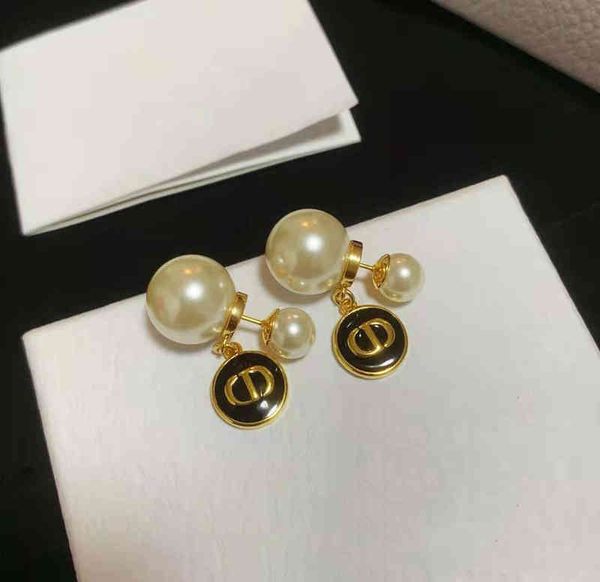 

2022 factory wholesale new dijia black stud drop glaze summer new medieval electroplating earrings, Golden
