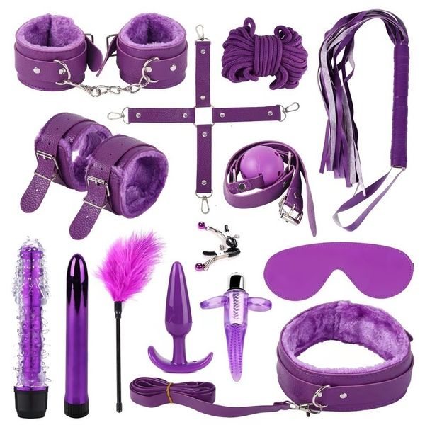 

women's tools sm torture training and binding props 14 piece leather plush set international station de05