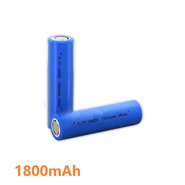 Capacidade real 18650 Bateria 1800mAh 2200mAh 2600mAh Baterias de lítio recarregáveis ​​para o farol de energia 50pcs por lote