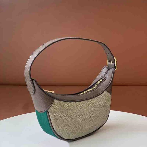 

ophidia half moon vintage woman underarm bag with fashion hardware luxurys shoulder bags designers handbag lady leather
